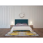 Кровать с декоративными гвоздиками Wing 160x200 см Велюр Морская волна — изображение 8