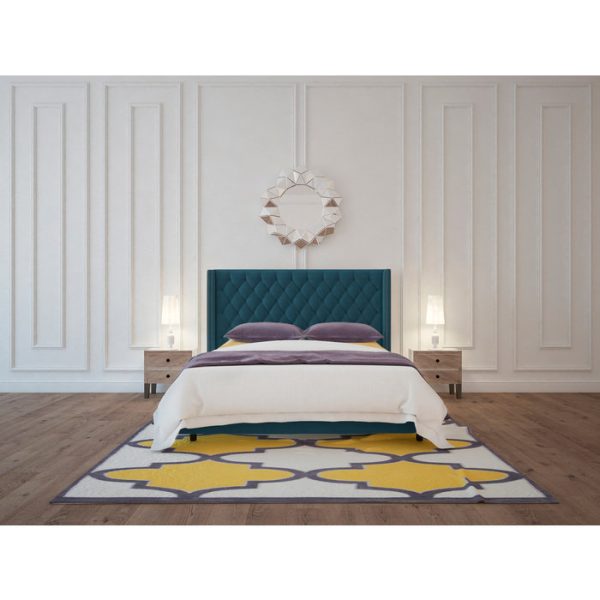 2076product_gallery_photo_796e042f-782e-4c93-afe9-b0321ffd4964.jpg Кровать с декоративными гвоздиками Wing 160x200 см Велюр Морская волна — изображение 8