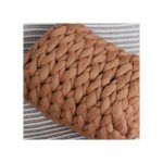 ПЛЕД КРУПНОЙ ВЯЗКИ, СВЕТЛО-КОРИЧНЕВЫЙ — изображение 2