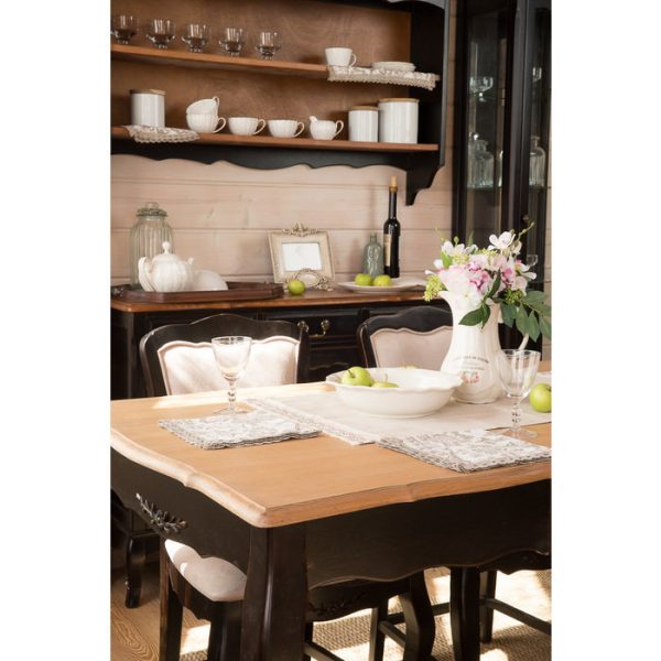 Обеденный стол из массива с фигурным патинированным основанием — изображение 3