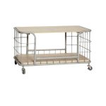 СЕРВИРОВОЧНЫЙ СТОЛИК BASKET на колесиках с дубовой столешницей