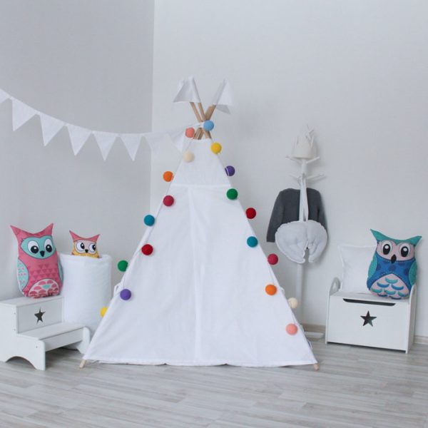 Гирлянда из флажков Simple White из 100% хлопка — изображение 9