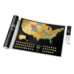 Карта travel map usa black