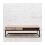 Журнальный стол STOKHOLM I из массива дерева и металла  — изображение 2