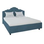 Кровать Palace 140x200 см Велюр цвета морской волны