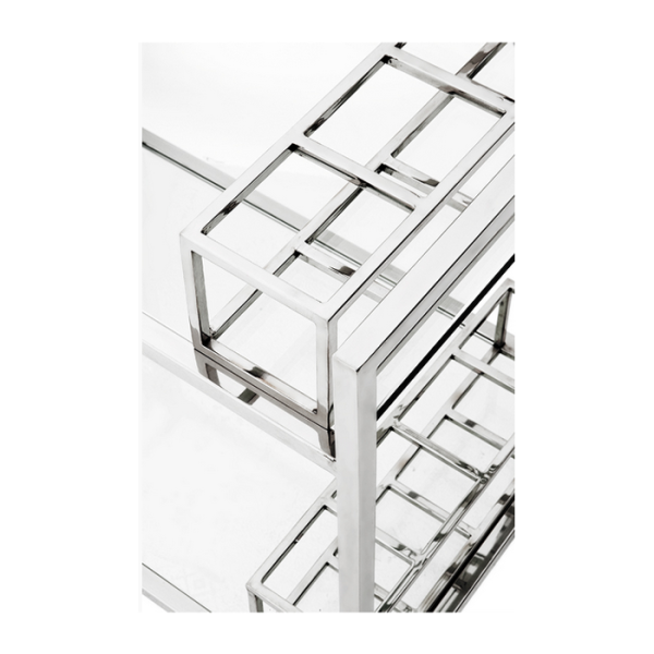 Сервировочный столик  Le Pomerol из стали и стекла  — изображение 2