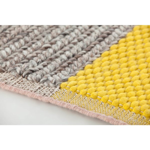 Ковер GAN Plait желтый из 100 % шерсти 260х260 см — изображение 2