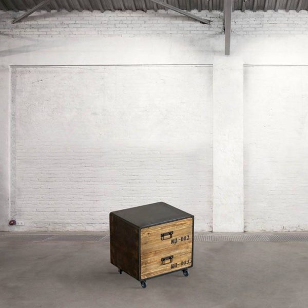 Тумба на колесиках Dialma Brown Comodino с каркасом из металла  — изображение 2