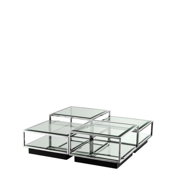 2096product_gallery_photo_683e9a48-4383-4ad4-90a0-738d3c6e2432.jpg Набор из 4-х столиков  Coffee Table Tortona set of 4 со столешницей из зеркального стекла — изображение 1