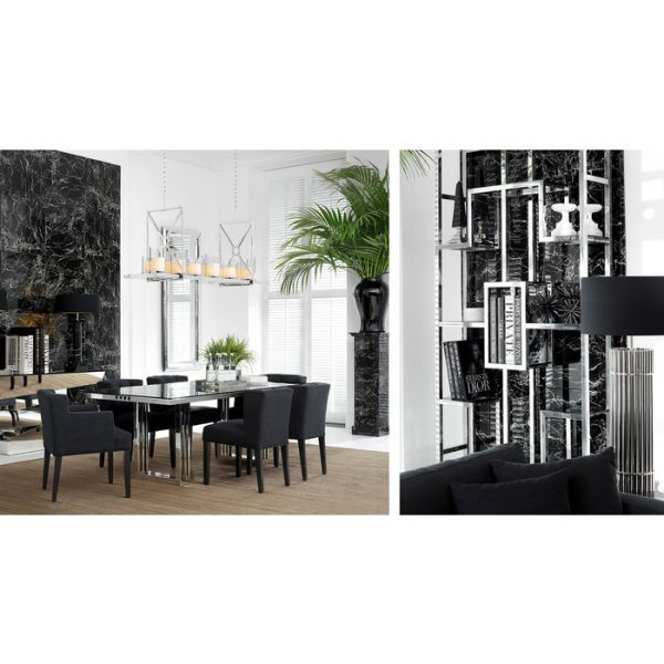 Стеллаж  Cabinet Lagonda из нержавеющей стали на деревянном основании — изображение 5