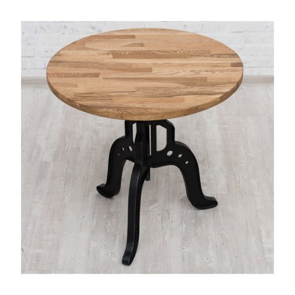 Кофейный столик WOOD CAPRICA винтовой со столешницей из массива дуба — изображение 2