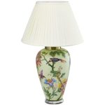 Настольная керамическая Лампа с белым абажуром