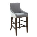 Барный Стул Longshot с обивкой из ткани серого цвета