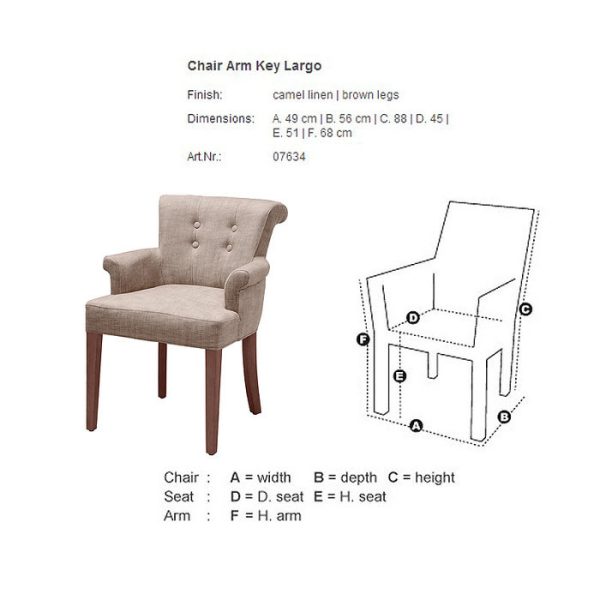 Кресло  Key Largo декорировано металлическими заклепками — изображение 3