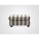 Пуф с полосатой обивкой