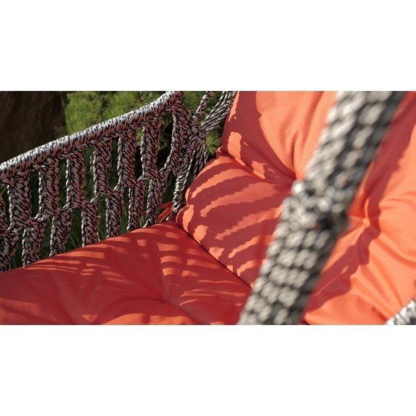 Подвесное кресло-качели ИНКА  в комплекте с подушкой серебристо-черное — изображение 3