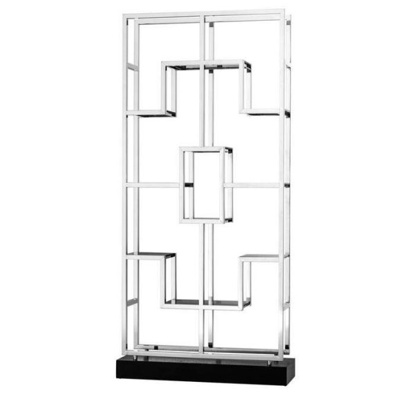 Стеллаж  Cabinet Lagonda из нержавеющей стали на деревянном основании — изображение 2