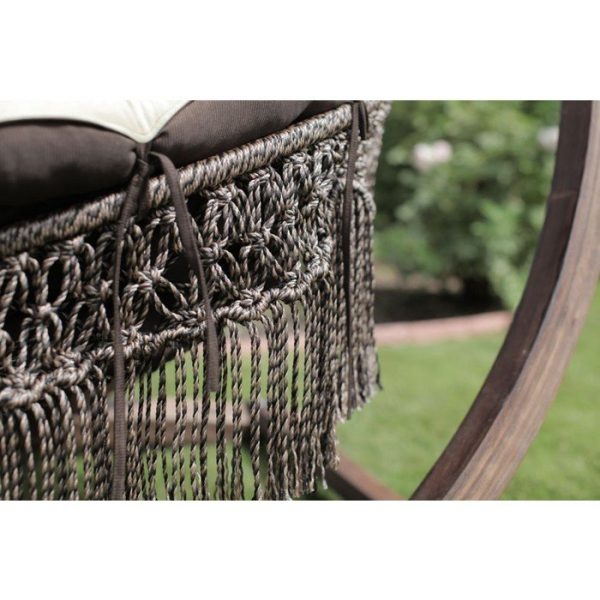 Подвесное кресло-качели CARTAGENA (подушка в комплекте бежево-коричневая или нежно-зеленая) БЕЗ каркаса ! — изображение 2