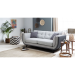 Диван двухместный светло-серый — изображение 2