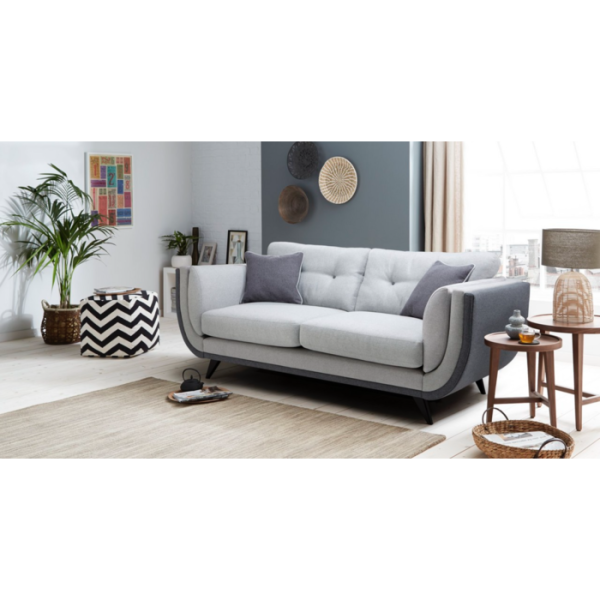 Диван двухместный светло-серый — изображение 2