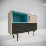 Модуль-E из коллекции Bdesign Tube бирюзовый/black