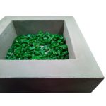 Квадратное бетонное кашпо серое — изображение 3