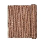 Ковёр Broste ZIGZAG из кожи и хлопка 90х60 см