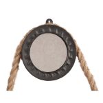 Зеркало в раме из металла и экокожи Iron and Rope Round Большое — изображение 2