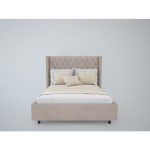 Кровать Wing-2 200x200 см Велюр Серый — изображение 4