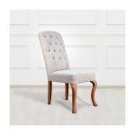 стул с мягкой обивкой Nicole светло-серый