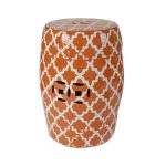 Керамический столик-табурет Istanbul Stool Orange в виде барабана