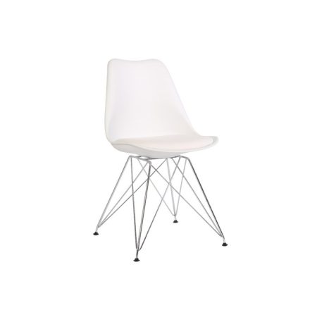 Стул белый на металлическом основании 