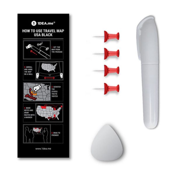 Карта travel map usa black — изображение 32