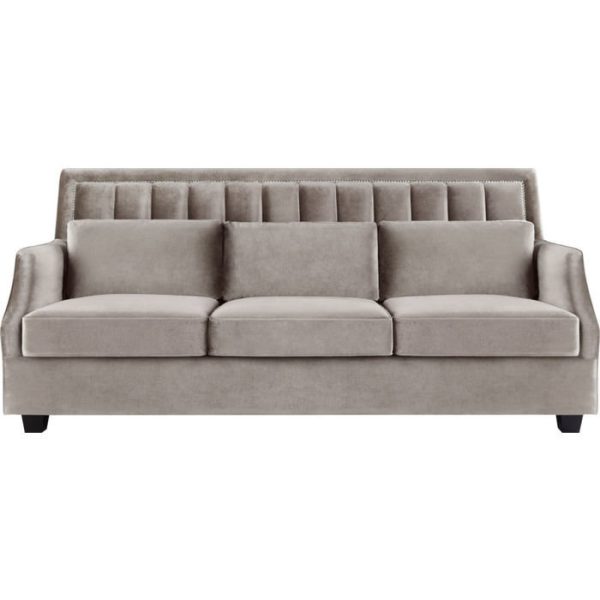 Диван с обивкой из серой ткани  — изображение 2