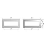 Стол журнальный  STORM COFFEE TABLE WHITE из массива дерева — изображение 3