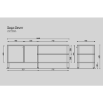 Тумба под ТВ Latitude SAGA SEVER GRADIENT красная — изображение 2