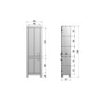 Высокий комод  Tara shelf cabinet black — изображение 4