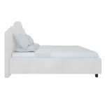 Кровать Palace 160x200 см Велюр молочного цвета — изображение 3