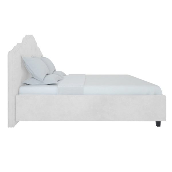 Кровать Palace 160x200 см Велюр молочного цвета — изображение 3