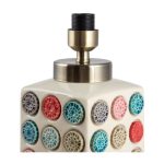 Лампа настольная керамическая с белым абажуром — изображение 2