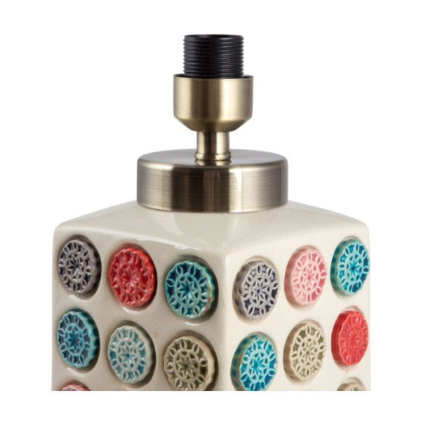 Лампа настольная керамическая с белым абажуром — изображение 2