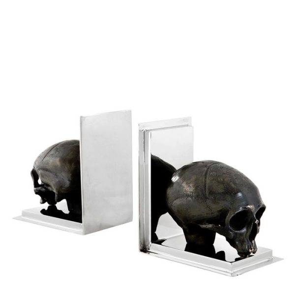 Держатели для книг Bookend Skull  из полированной нержавеющей стали — изображение 2