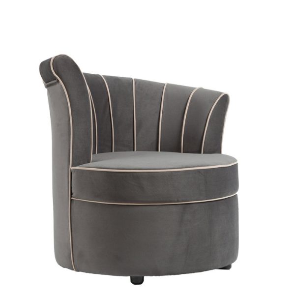 Кресло Shell серый велюр — изображение 2