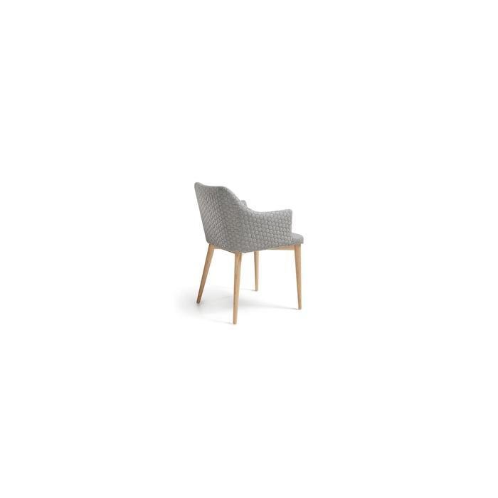 Обеденный стул с мягкой обивкой Danai светло-серый фото и цена, купить