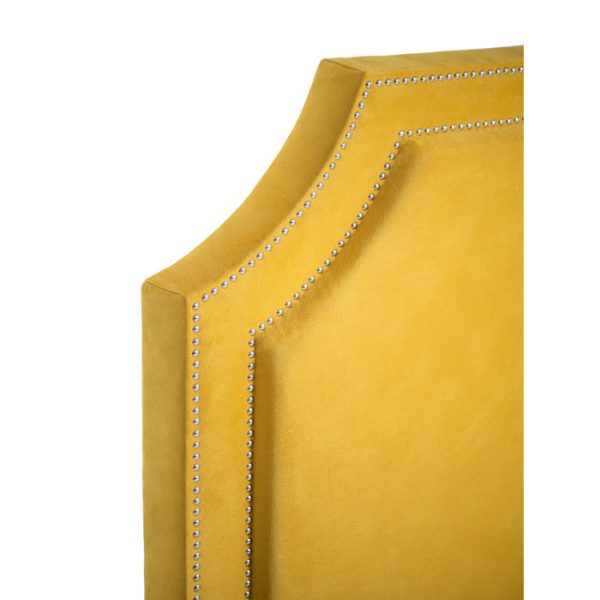 КРОВАТЬ С МЯГКИМ ИЗГОЛОВЬЕМ  декорированным гвоздями 140х200 см — изображение 3