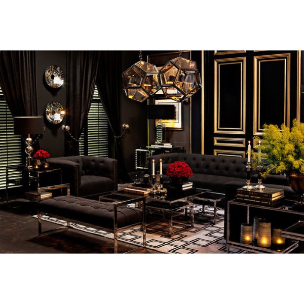 Журнальный столик  Coffee Table Monogram 5 в 1 из нержавеющей стали и плотного стекла — изображение 6