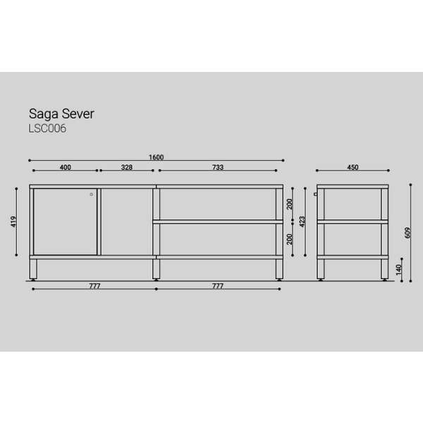 Тумба под ТВ Latitude SAGA SEVER красная — изображение 2