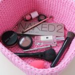 Вязаная корзина Розовая квадратная малая — изображение 2