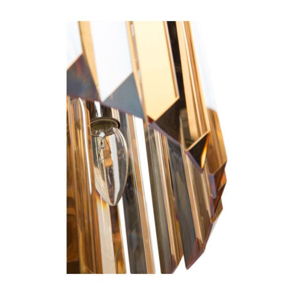 Лампа настольная высокая из металла и стекла — изображение 5