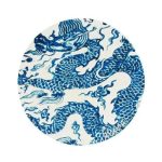 Круглый ковер GAN Blue china из 100% шерсти диаметр 250 см